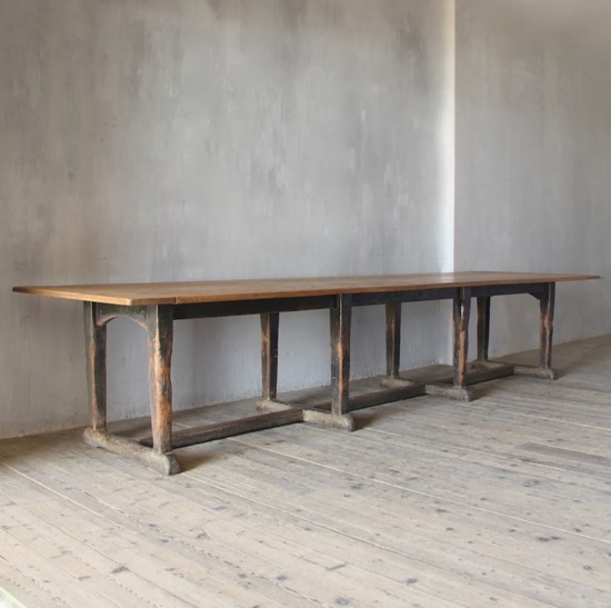 A large 19th century English refectory table