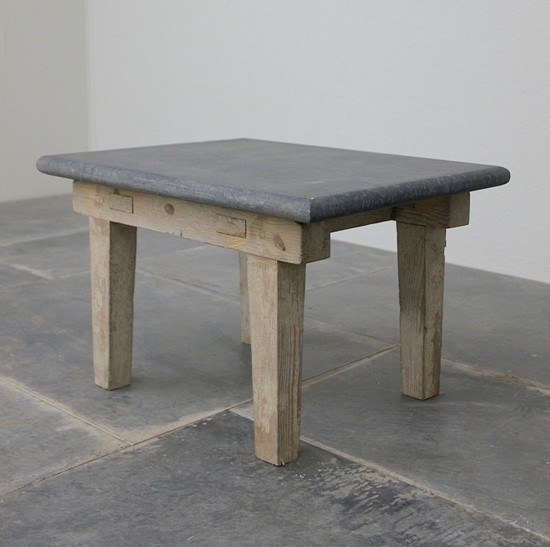 A C19th coffee table with slate top