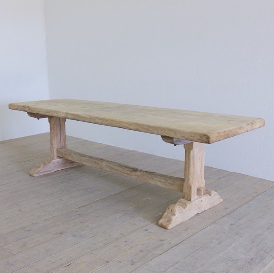 A single plank elm table