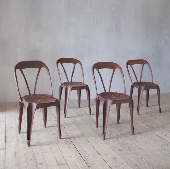 A set of four Fibrocit chairs