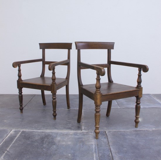 A pair of Georgian 'verandah' chairs