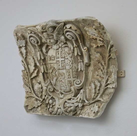 A large and impressive plaster fragment