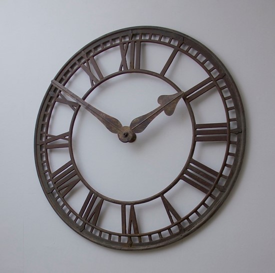 A C19th iron clock face