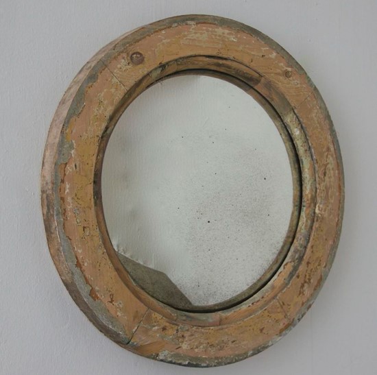 C19th framed convex mirror