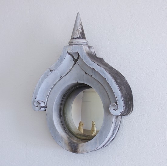 A C19th zinc convex mirror