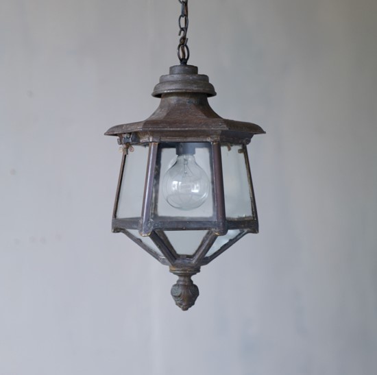 A hexagonal 1930s lantern