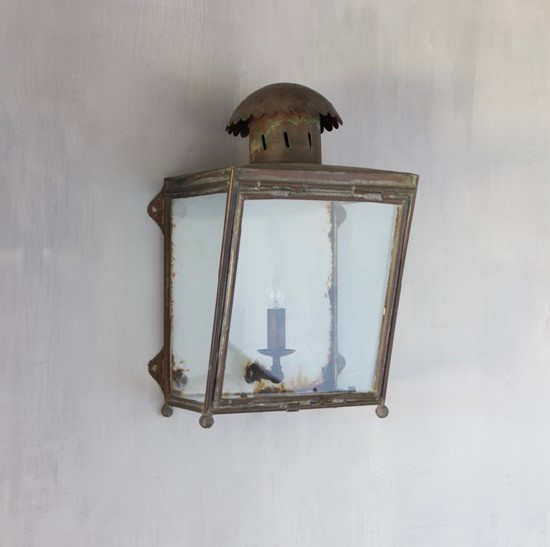 A copper LMS wall lantern