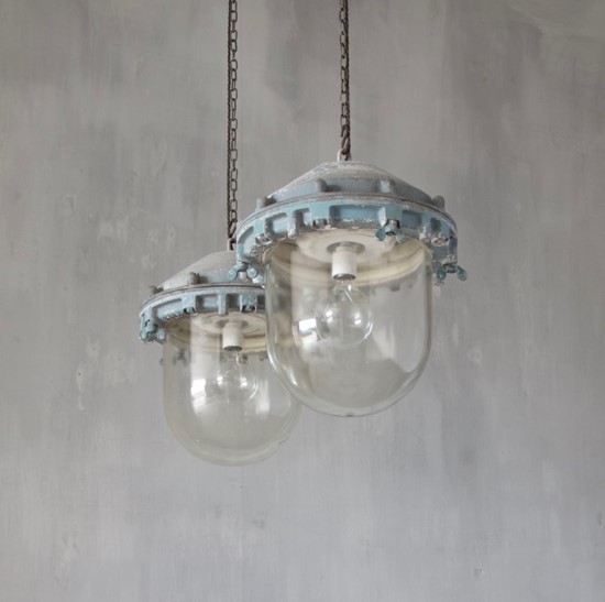A large pair of Victor pendant lights