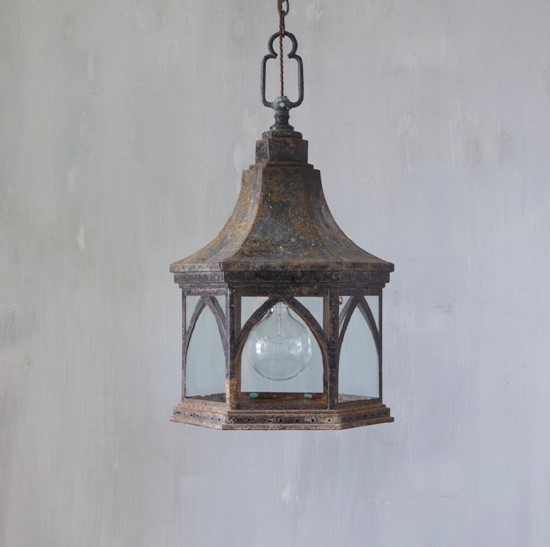A Gothic tole lantern