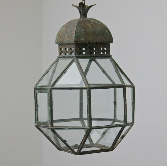 A C19th copper lantern