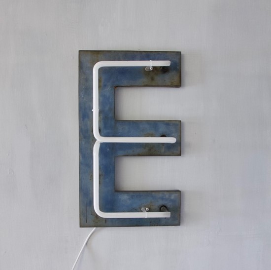 An original 1930's neon E