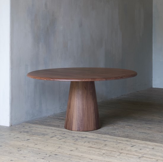 A bespoke pedestal dining table