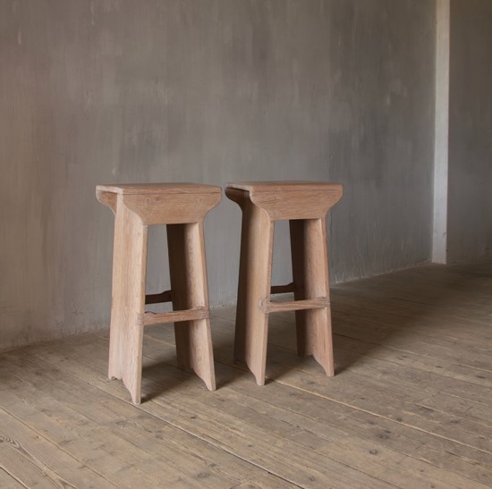 A set of bespoke barstools